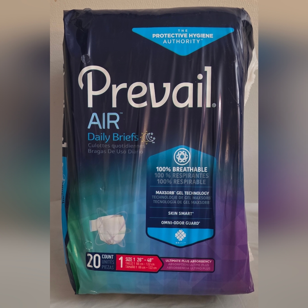 Prevail Air Daily Briefs 20 ct Size 1 (Multiple Packs Available)